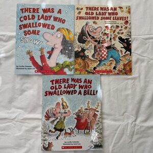 There Was an Old Lady… books, Lot of 3 Paperbacks